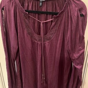 White House Black Market Plum Blouse